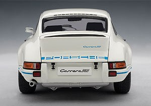 1:18 Porsche 911 Carrera RS 2.7 - 1973 - White w/ Blue Stripes - AUTOart - 78052