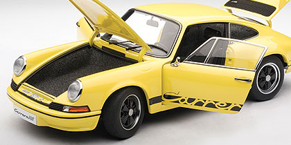 1:18 Porsche 911 Carrera RS 2.7 - 1973 - Light Yellow w/Black Stripes - AUTOart - 78053