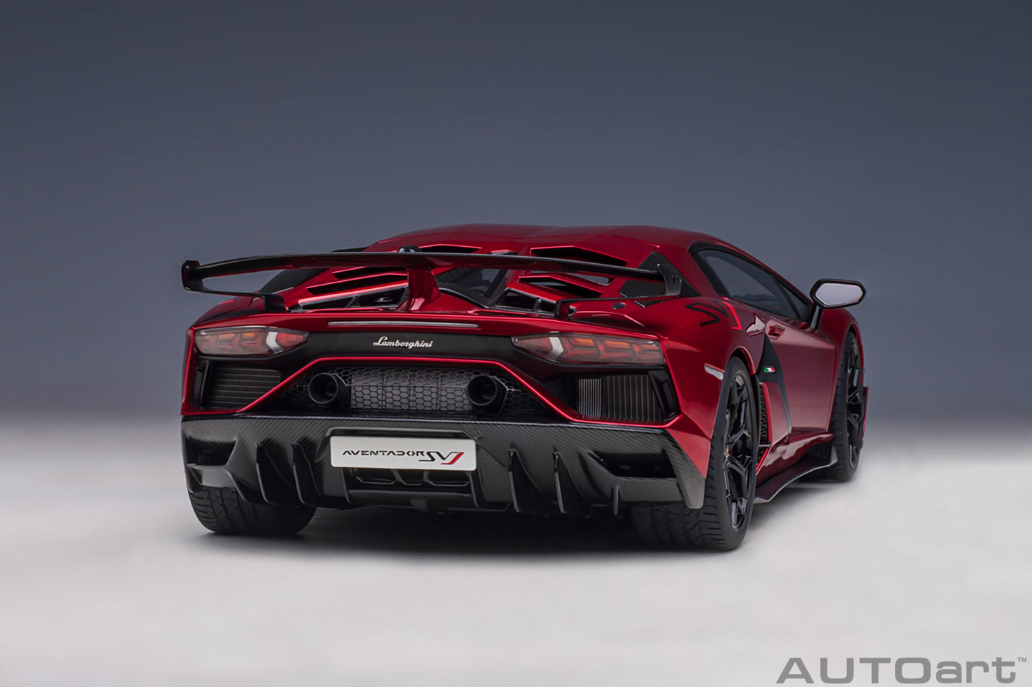 1:18 Lamborghini Aventador SVJ - Rosso Efesto/Metallic Red - AUTOart - 79177