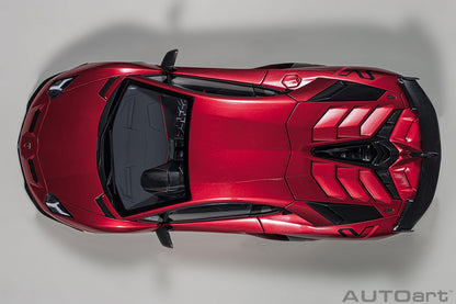1:18 Lamborghini Aventador SVJ - Rosso Efesto/Metallic Red - AUTOart - 79177