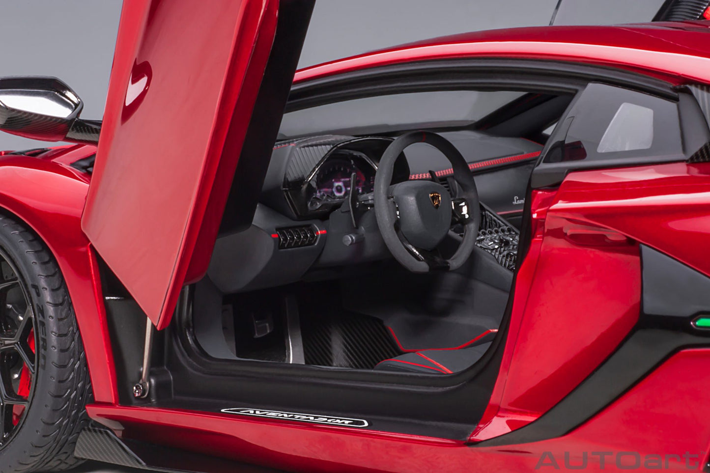 1:18 Lamborghini Aventador SVJ - Rosso Efesto/Metallic Red - AUTOart - 79177