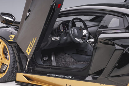 1:18 Lamborghini Aventador - Liberty Walk LB-Works Limited Edition - Gloss Black /Gold Accents - AUTOart - 79184