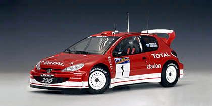 1:18 Peugeot 206 WRC - Rally Argentina Winner - 2003 - Marcus Gronholm - AUTOart - 80356