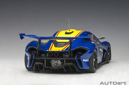 1:18 McLaren P1 GTR - Metallic Blue /Yellow Stripes - AUTOart - 81542