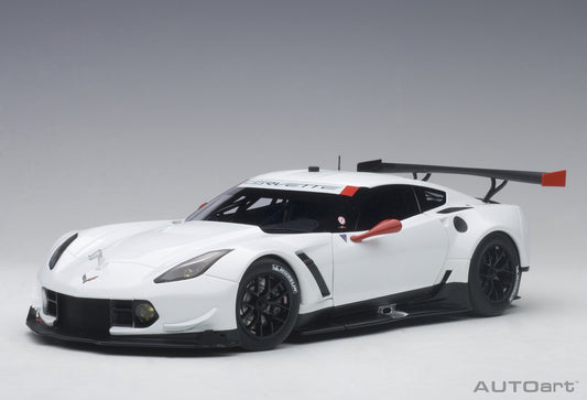 1:18 Chevrolet Corvette C7.R - Plain Colour Version - White /Red Accents - AUTOart - 81650