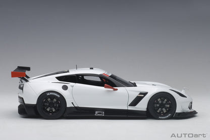 1:18 Chevrolet Corvette C7.R - Plain Colour Version - White /Red Accents - AUTOart - 81650