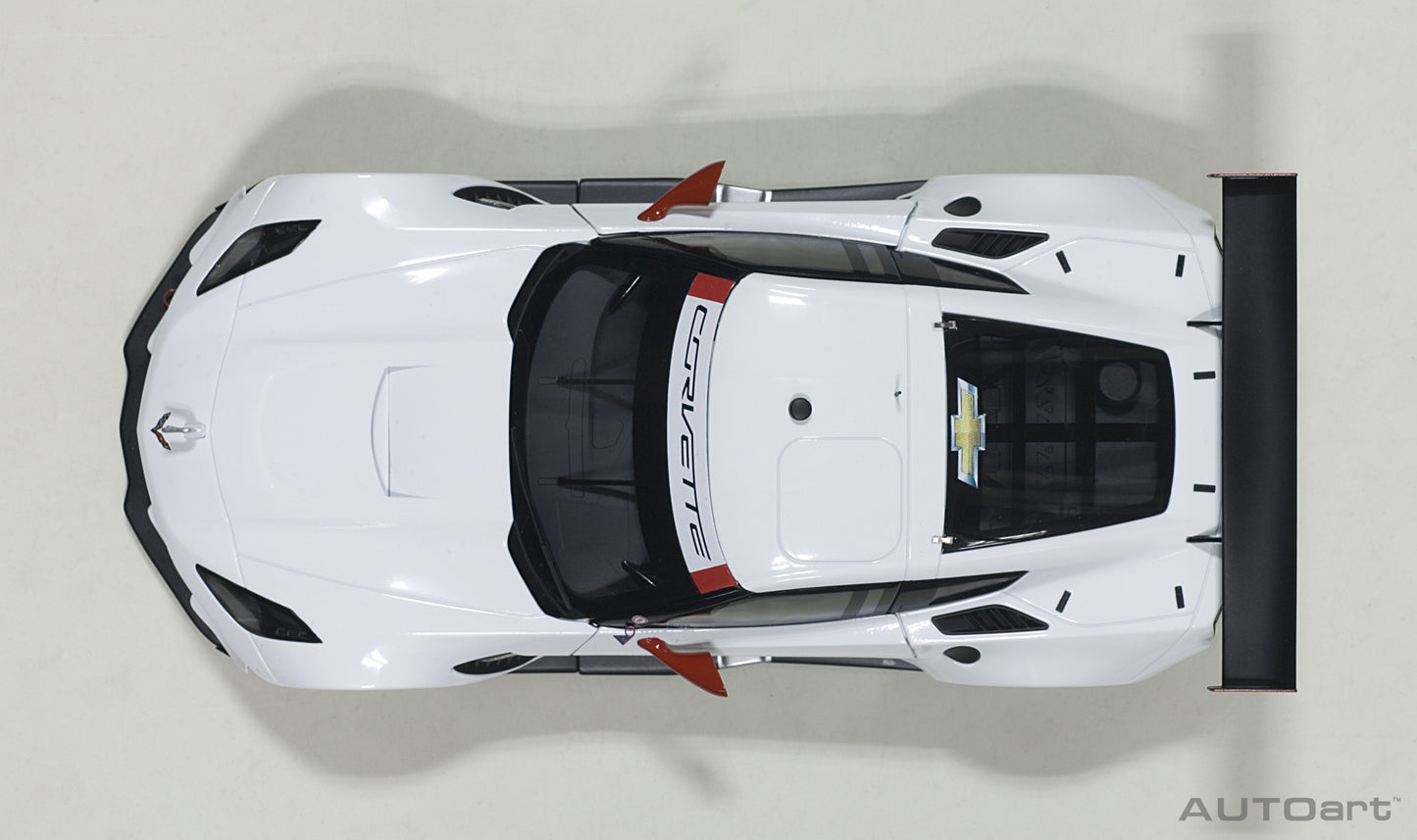 1:18 Chevrolet Corvette C7.R - Plain Colour Version - White /Red Accents - AUTOart - 81650