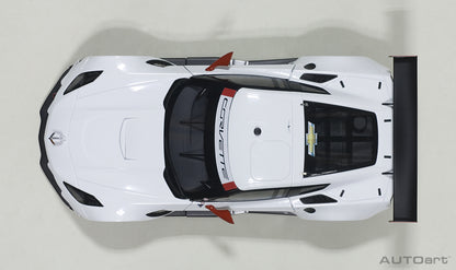 1:18 Chevrolet Corvette C7.R - Plain Colour Version - White /Red Accents - AUTOart - 81650