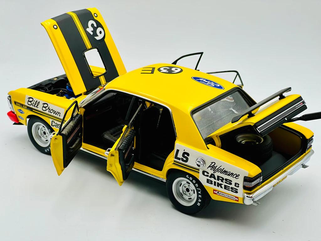 1:18 Ford XY Falcon GTHO #63E - Rollover car - 1971 - Bathurst - FF Newell & Son - Bill Brown - AUTOart - 87112
