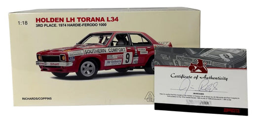 1:18 Holden LH Torana L34 #9 - 1974 - Bathurst - R Coppins - Jim Richards - AUTOart - 87466