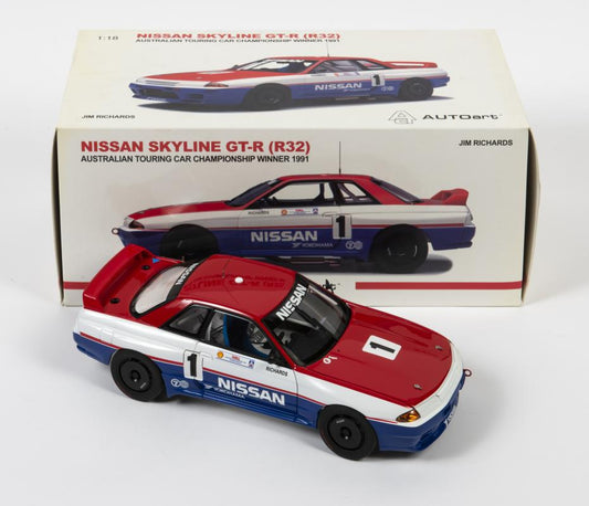 1:18 Nissan R32 Skyline GT-R #1 - 1991 - ATCC Winner - Nissan Motorsport - Jim Richards - AUTOart - 89176