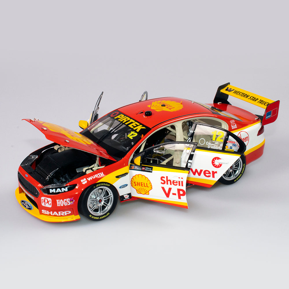 1:18 Ford FGX Falcon #12 - Sandown 500 Retro Round - 2017 - Supercars Championship - Shell V-Power Racing Team - Fabian Coulthard - Authentic Collectables - ACD18F17B