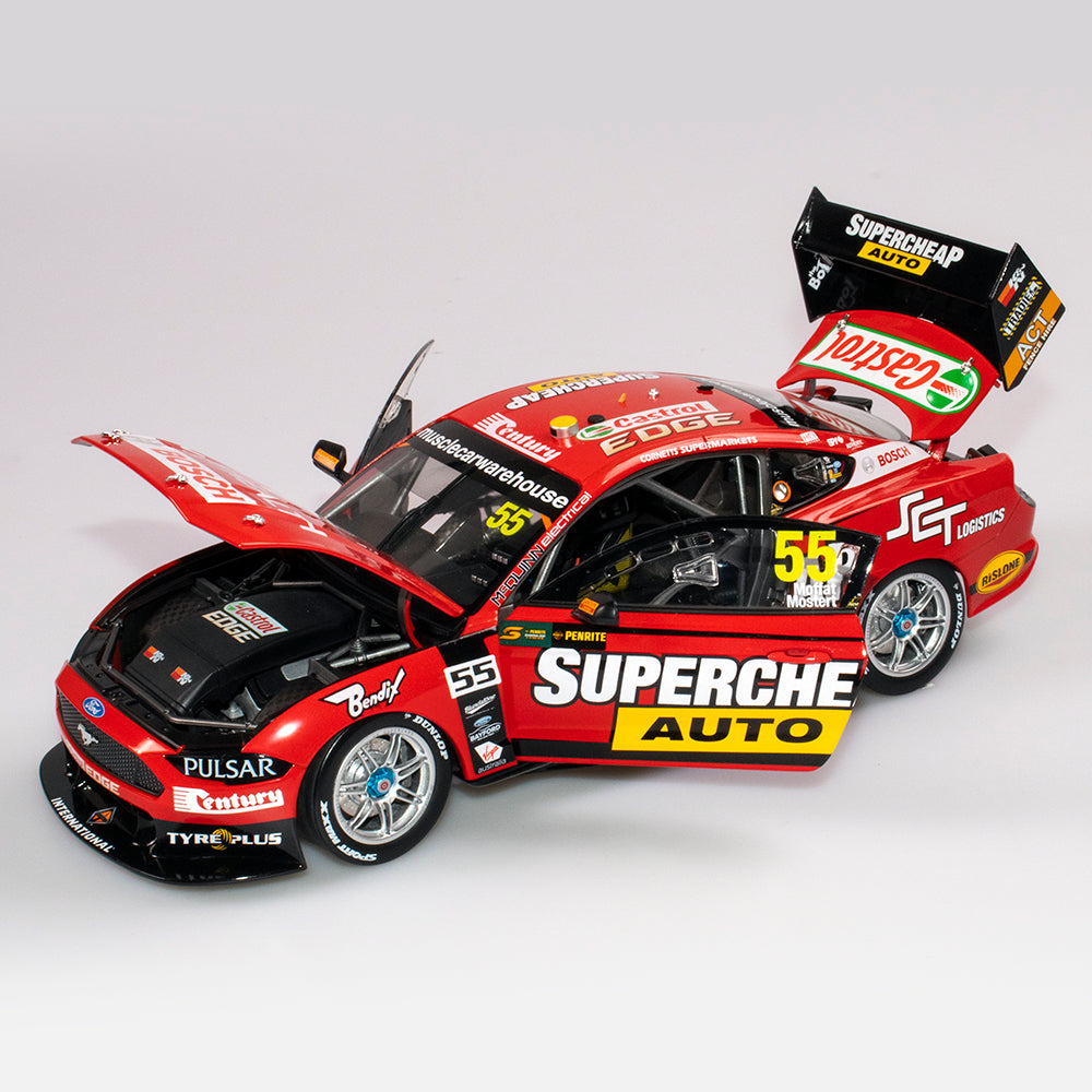 1:18 Ford Mustang GT #55 - Sandown 500 Retro Round - 2019 - Supercars Championship - Supercheap Auto Racing - Chaz Mostert - Authentic Collectables - ACD18F19J