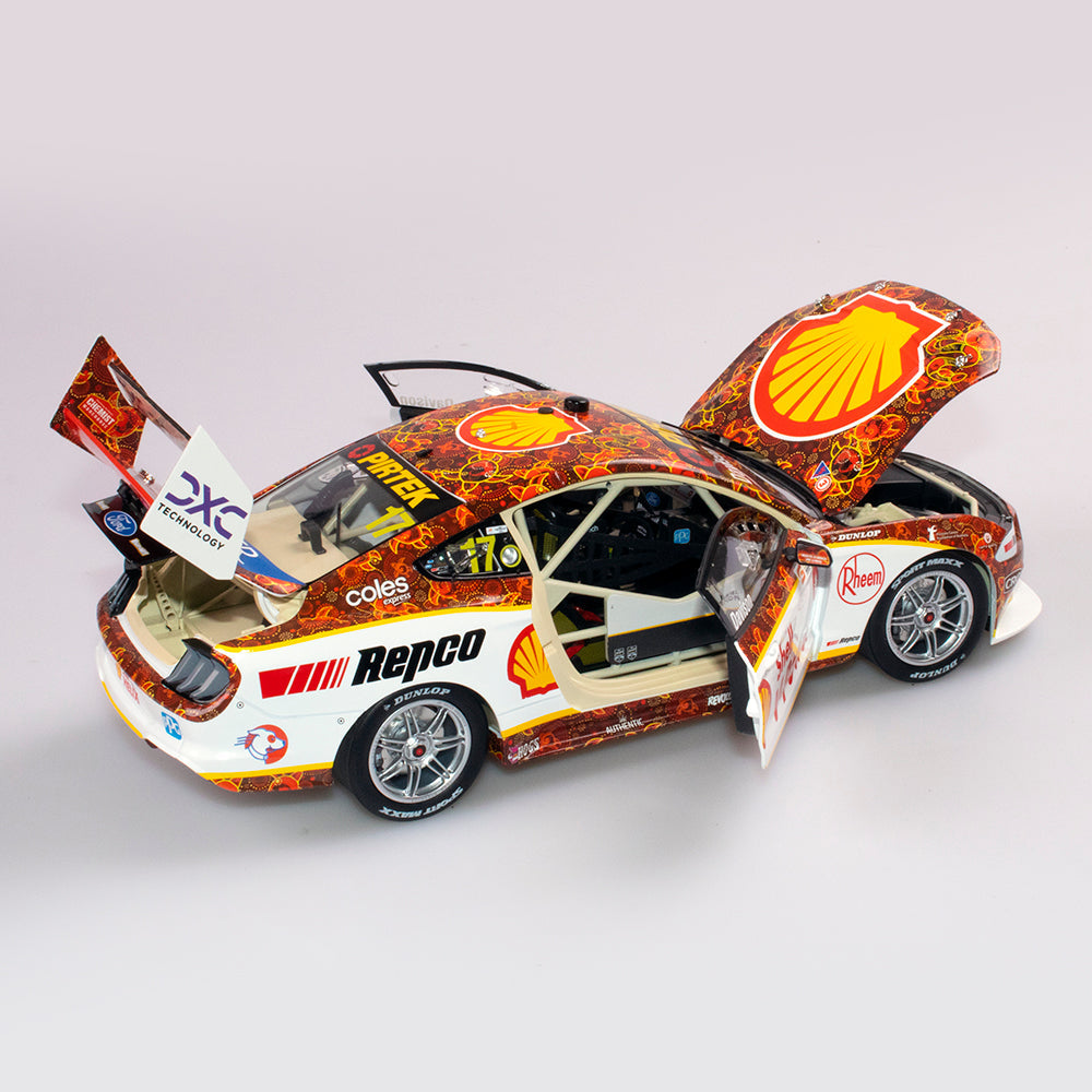 1:18 Ford Mustang GT #17 - Darwin Triple Crown Indigenous Livery - 2021 - Supercars Championship - Shell V-Power Racing Team - Will Davison - Authentic Collectables - ACD18F21J