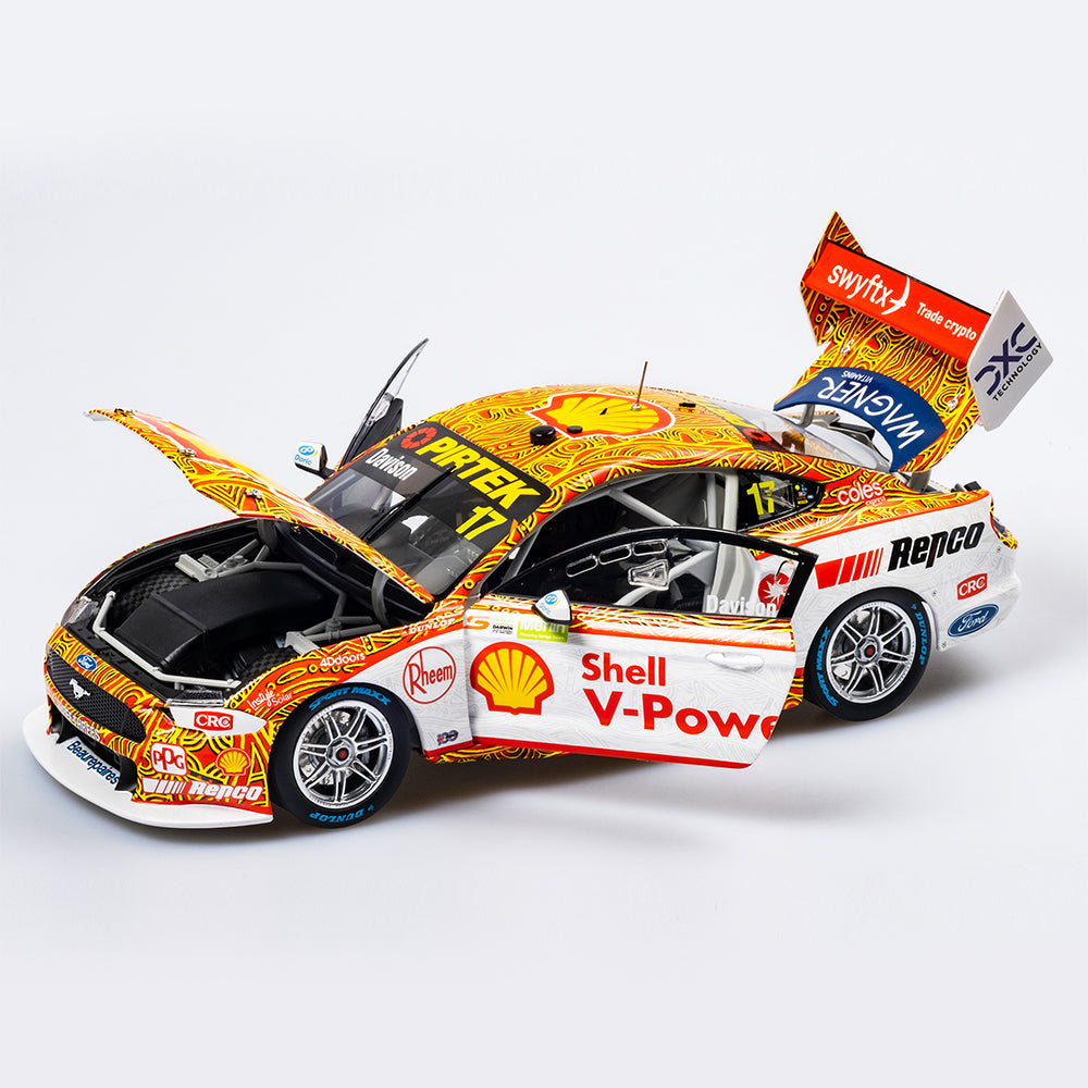 1:18 Ford Mustang GT #17 - Darwin Triple Crown Indigenous Round - 2022 - Supercars Championship - Shell V-Power Racing Team - Will Davison - Authentic Collectables - ACD18F22N