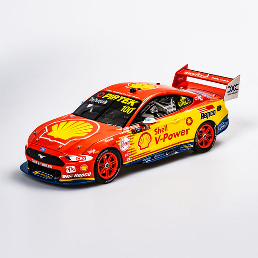 1:18 Ford Mustang GT #100 - DJR 1000 Races Livery - 2022 - Bathurst - Shell V-Power Racing Team - Anton De Pasquale - Authentic Collectables - ACD18F22O