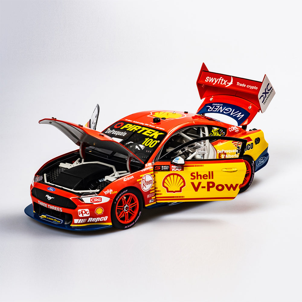 1:18 Ford Mustang GT #100 - DJR 1000 Races Livery - 2022 - Bathurst - Shell V-Power Racing Team - Anton De Pasquale - Authentic Collectables - ACD18F22O
