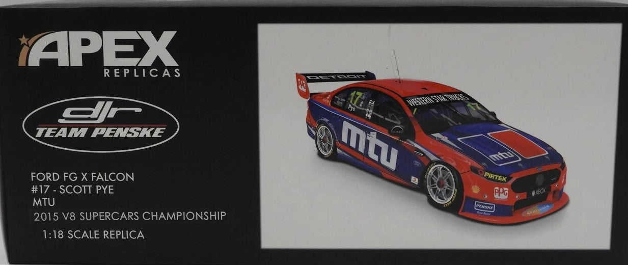1:18 Ford FGX Falcon #17 - Perth Supersprint - MTU - 2015 - Supercars Championship - DJR Team Penske - Scott Pye - Apex Replicas - AD81407