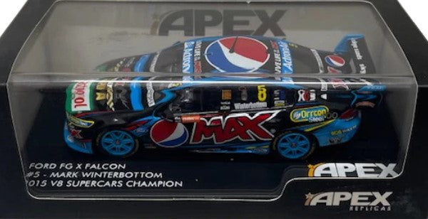 1:43 Ford FGX Falcon #5 - 2015 - Supercars Championship Winner - Pepsi Max Crew - Mark Winterbottom - Apex Replicas - AR41414