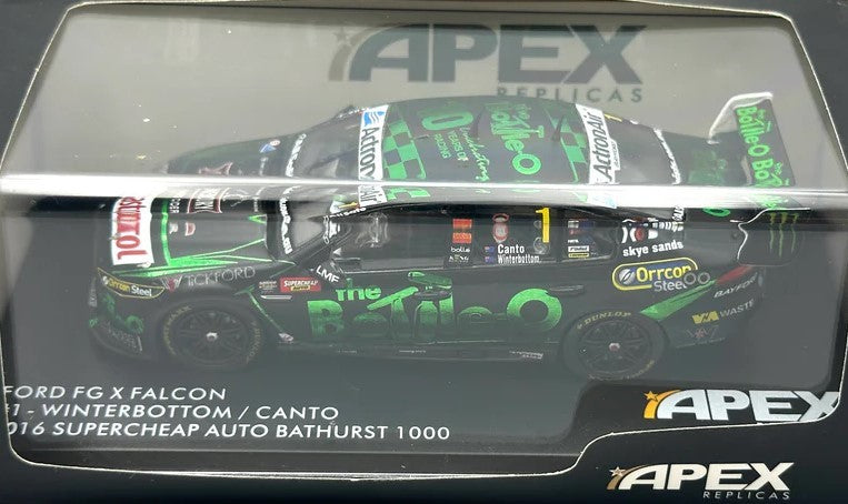 1:43 Ford FGX Falcon #1 - 2016 - Bathurst - The Bottle-O Racing - Mark Winterbottom - Apex Replicas - AR41420