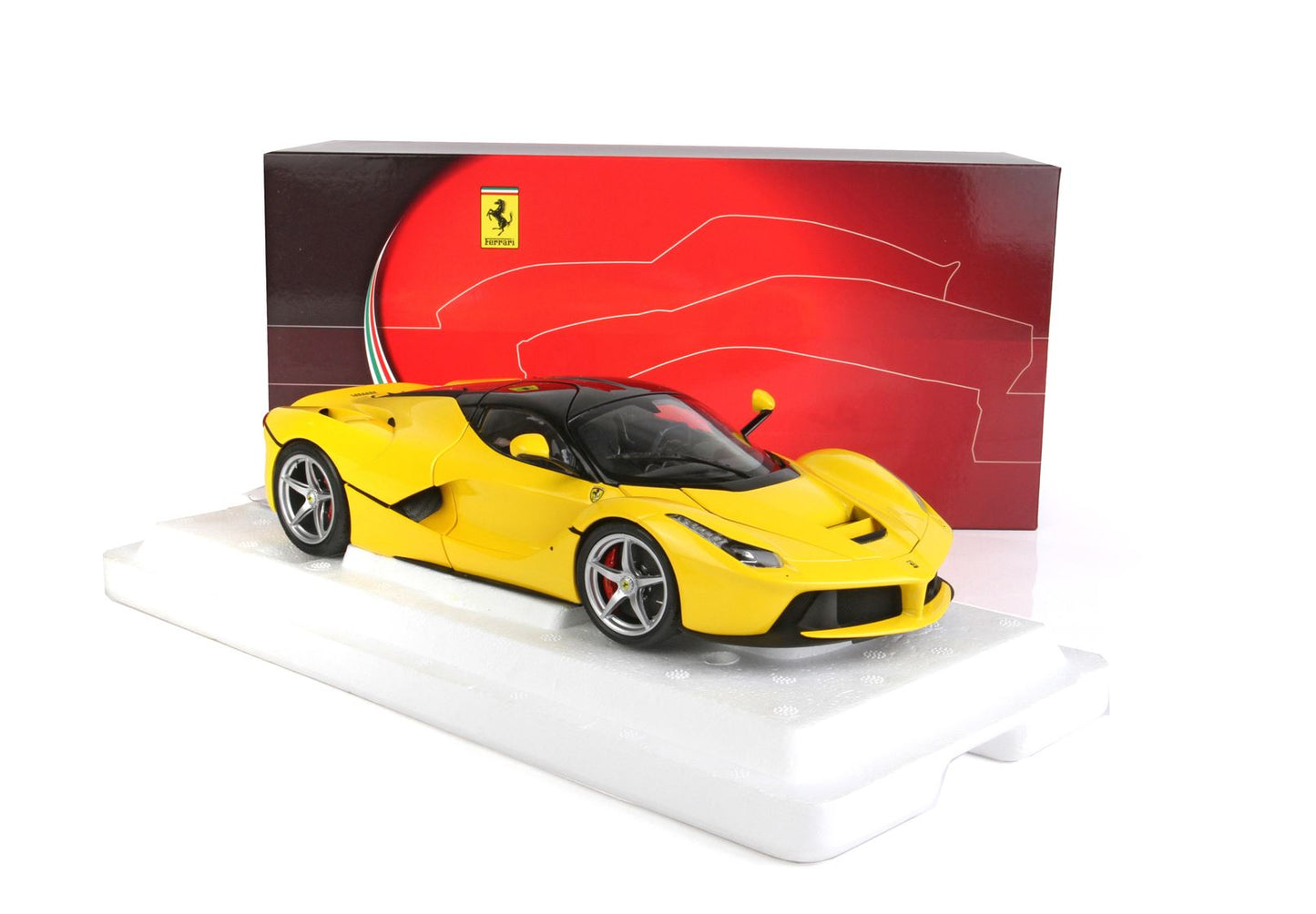 1:18 Ferrari LaFerrari - Modena Yellow/Gloss Black Roof - BBR Models - BBR182220