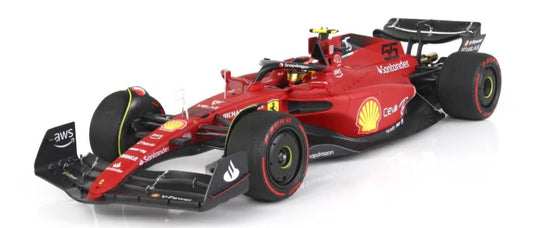 1:18 Ferrari F1-75 #55 - Bahrain GP - 2nd Place - 2022 - Formula 1 - Scuderia Ferrari - Carlos Sainz - BBR Models - BBR221855