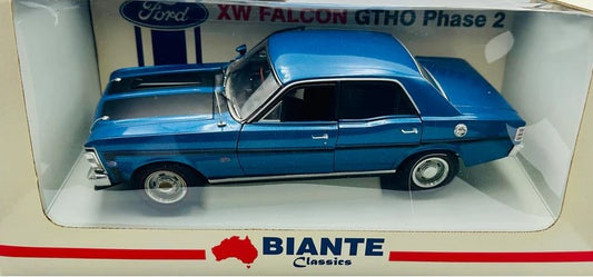 1:18 Ford XW Falcon GTHO Phase 2 - Starlight Blue - Biante Model Cars - 22732