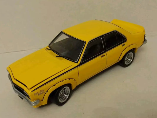 1:18 Holden LH Torana SLR 5000 L34 4Dr Street Car - Chrome Yellow - Biante Model Cars - 73471