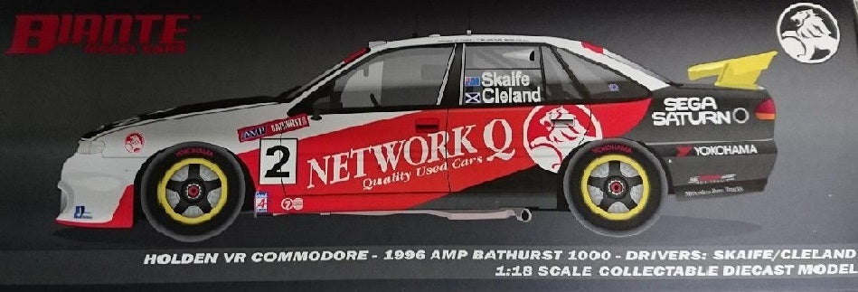 1:18 Holden VR Commodore #2 - 1996 - Bathurst - Gibson Team Sega - Mark Skaife - Biante Model Cars - B180401F