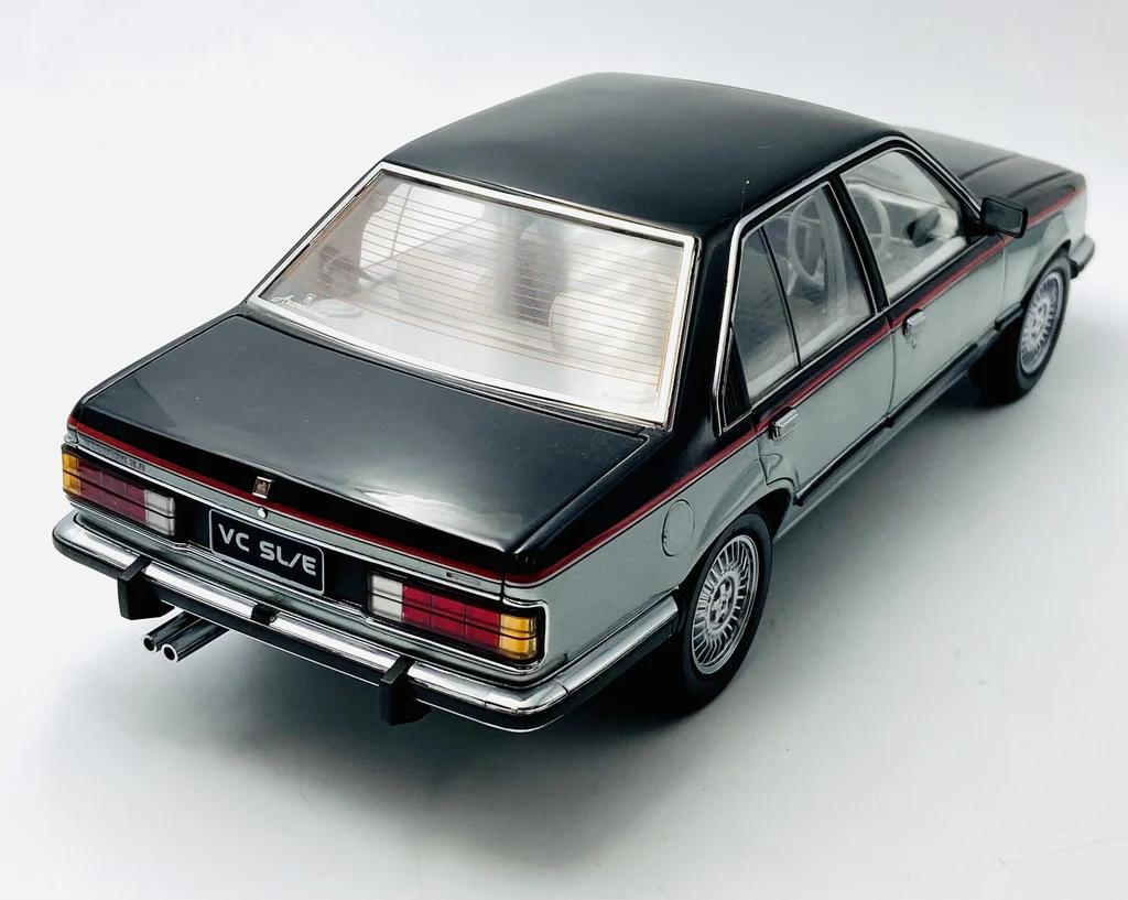 1:18 Holden VC Commodore SL/E - 1980 - Tuxedo Black over Aztec Silver - Biante Model Cars - B182702A