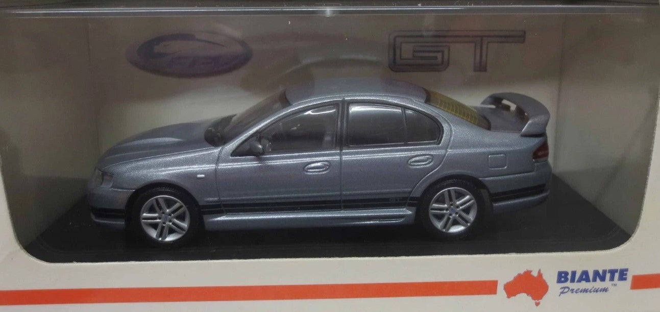 1:43 Ford BA FPV GT Sedan - Mercury Silver w/ Black Side Stripes - Biante Model Cars - B430703B