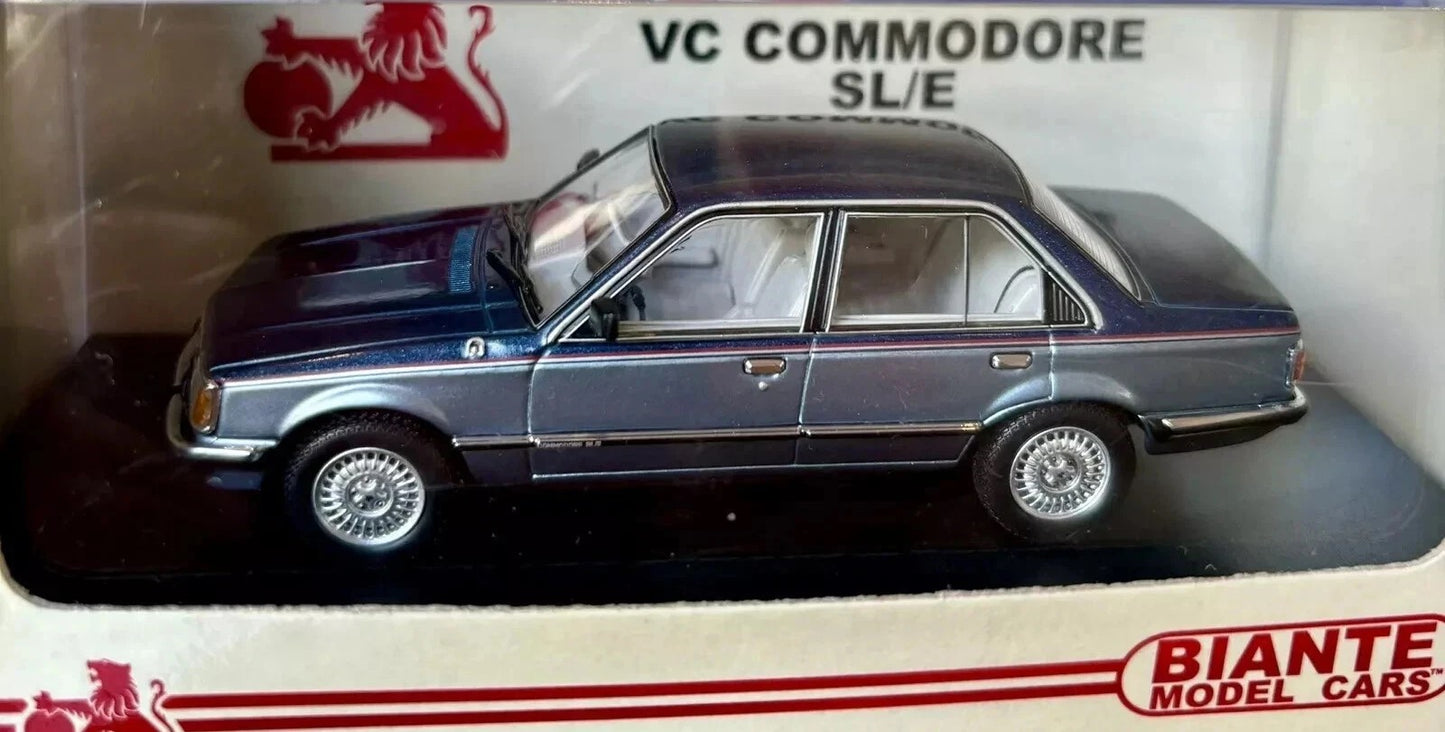 1:43 Holden VC Commodore SL/E - Nocturn Blue/Atlantis Blue - Biante Model Cars - B432702A