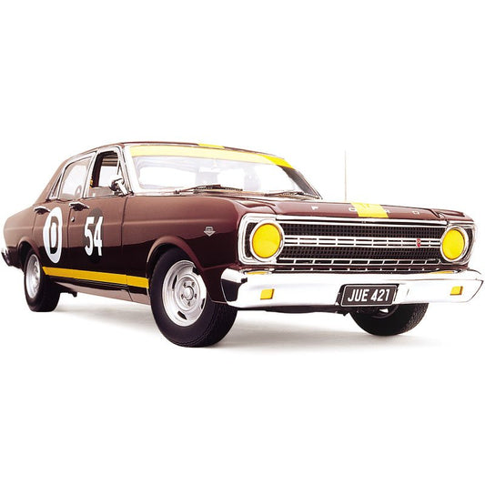1:18 Ford XR Falcon GT #54D - 1967 - Bathurst - Ford Motor Company of Australia - Bob Jane - Salton Maroon - Classic Carlectables - 18085
