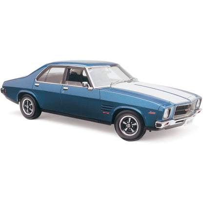 1:18 Holden HQ Monaro GTS - Cyan Metallic w/White Stripes - Classic Carlectables - 18212