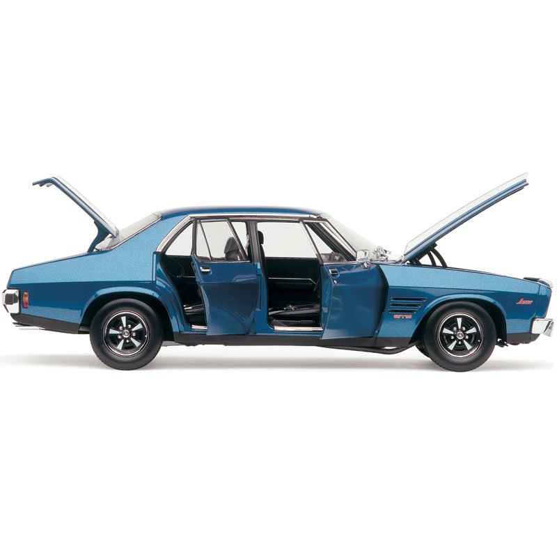 1:18 Holden HQ Monaro GTS - Cyan Metallic w/White Stripes - Classic Carlectables - 18212