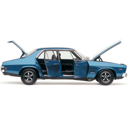 1:18 Holden HQ Monaro GTS - Cyan Metallic w/White Stripes - Classic Carlectables - 18212
