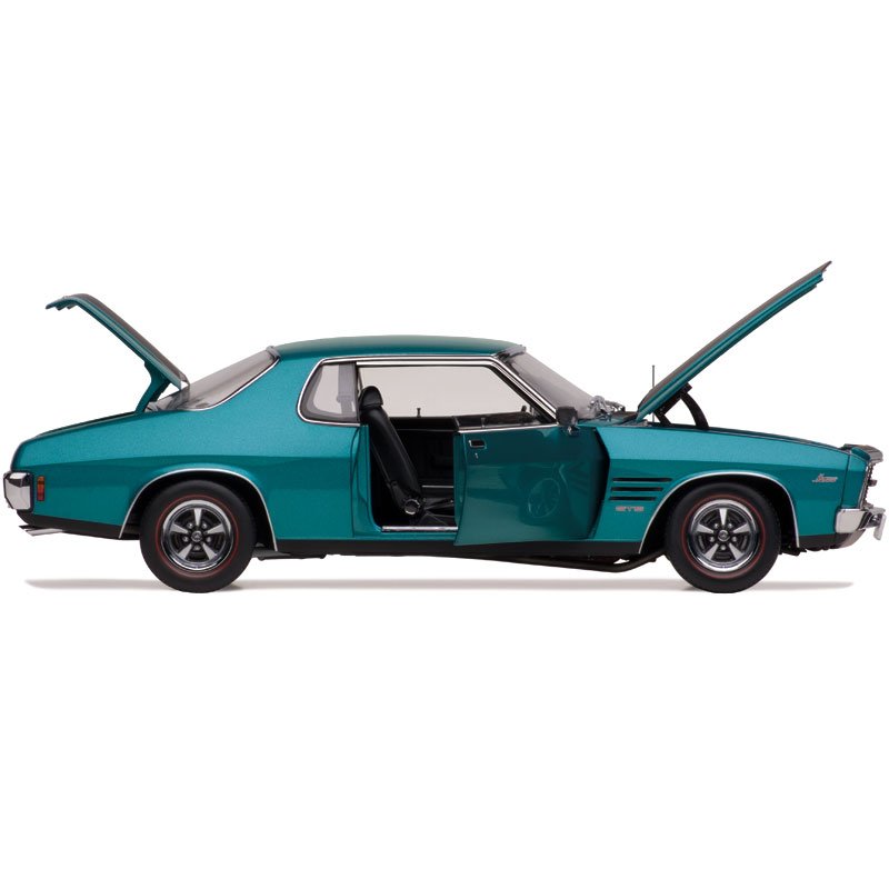 1:18 Holden HQ Monaro GTS Coupe - Aquamarine Metallic w/Black Stripes - Classic Carlectables - 18335