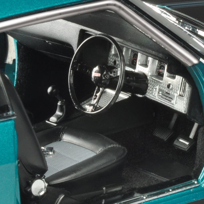 1:18 Holden HQ Monaro GTS Coupe - Aquamarine Metallic w/Black Stripes - Classic Carlectables - 18335
