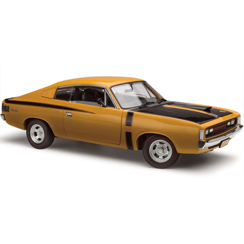 1:18 Chrysler VH Valiant E38 R/T Charger 'Small Tank' - 1971 - Hot Mustard - Classic Carlectables - 18524