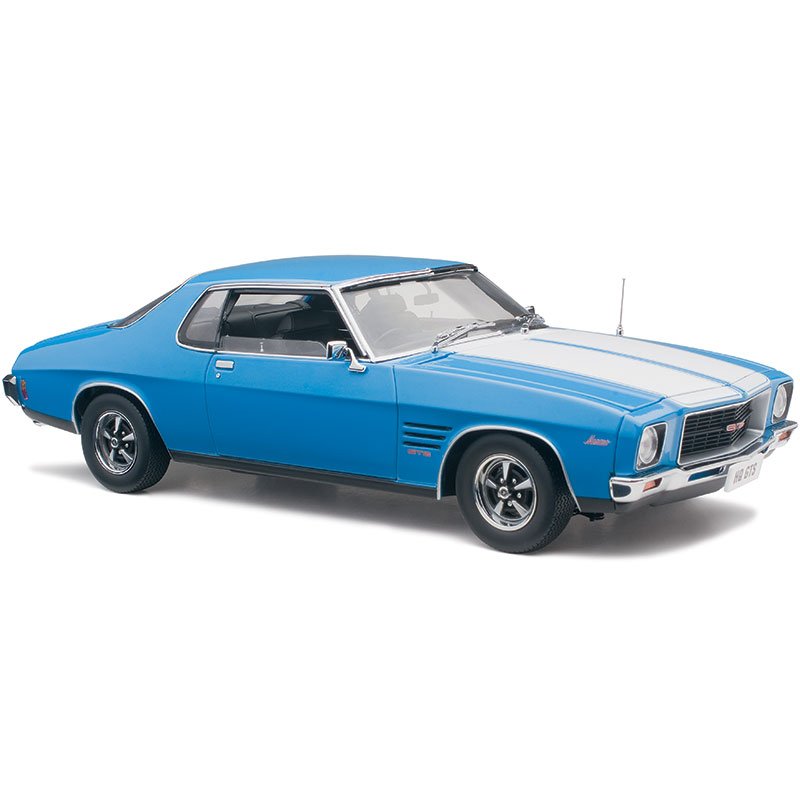 1:18 Holden HQ Monaro GTS - Azure Blue with White Stripes - Classic Carlectables - 18683