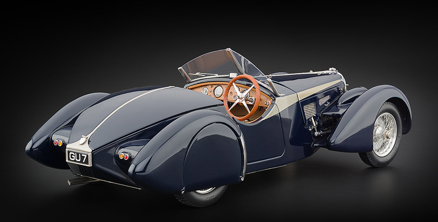 1:18 Bugatti 57 SC - Corsica Roadster - Chassis Nr 57593 - GU7 - 1938 - Dark Blue - CMC Models - M-106