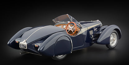 1:18 Bugatti 57 SC - Corsica Roadster - Chassis Nr 57593 - GU7 - 1938 - Dark Blue - CMC Models - M-106