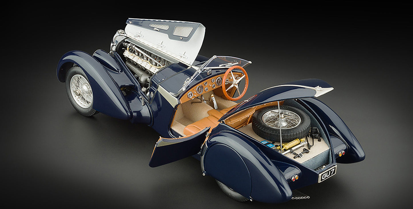 1:18 Bugatti 57 SC - Corsica Roadster - Chassis Nr 57593 - GU7 - 1938 - Dark Blue - CMC Models - M-106