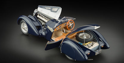 1:18 Bugatti 57 SC - Corsica Roadster - Chassis Nr 57593 - GU7 - 1938 - Dark Blue - CMC Models - M-106