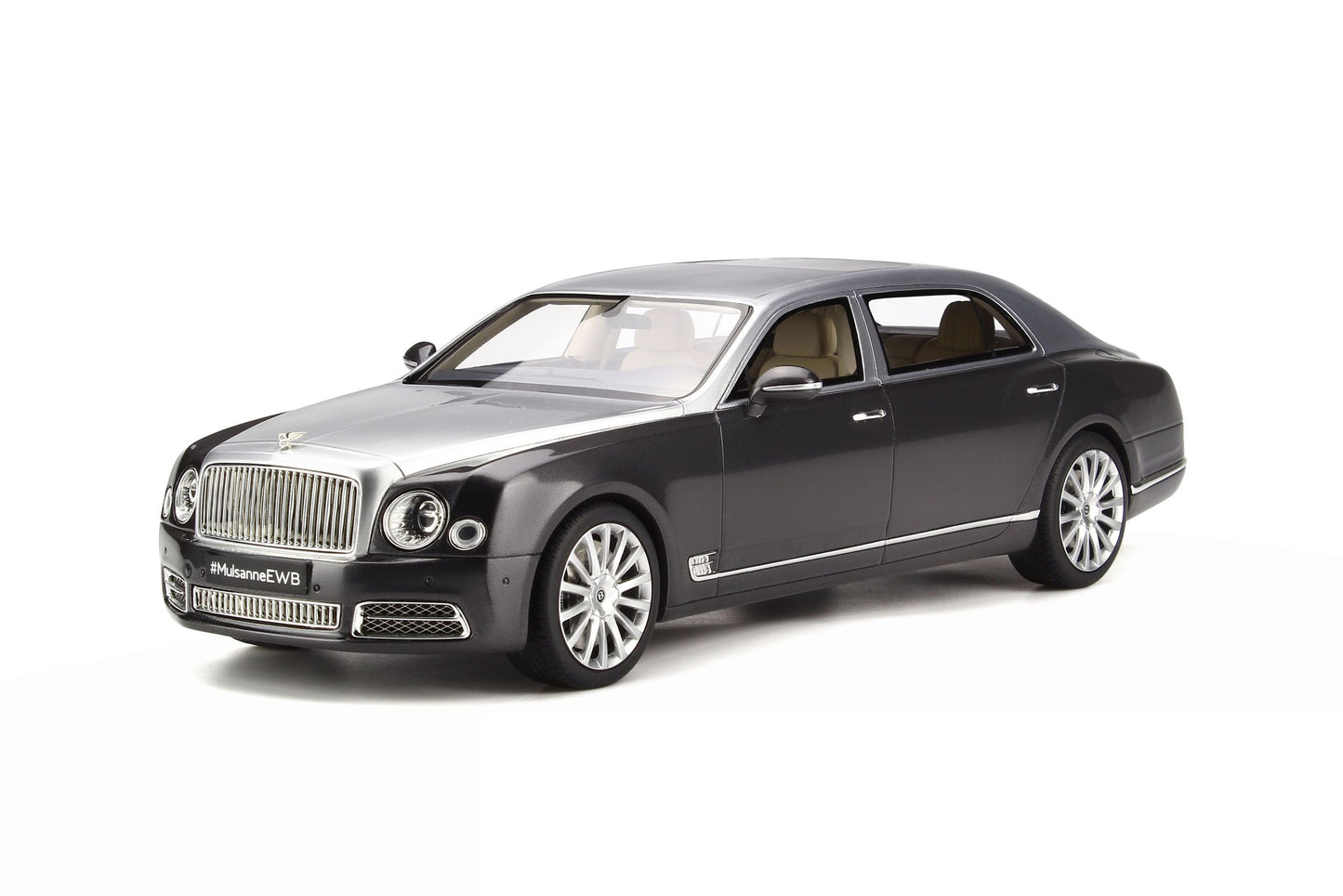 1:18 Bentley Mulsanne EWB - Resin Model - 2016 - Moon Bean/Tungsten - GT Spirit Models - GT148