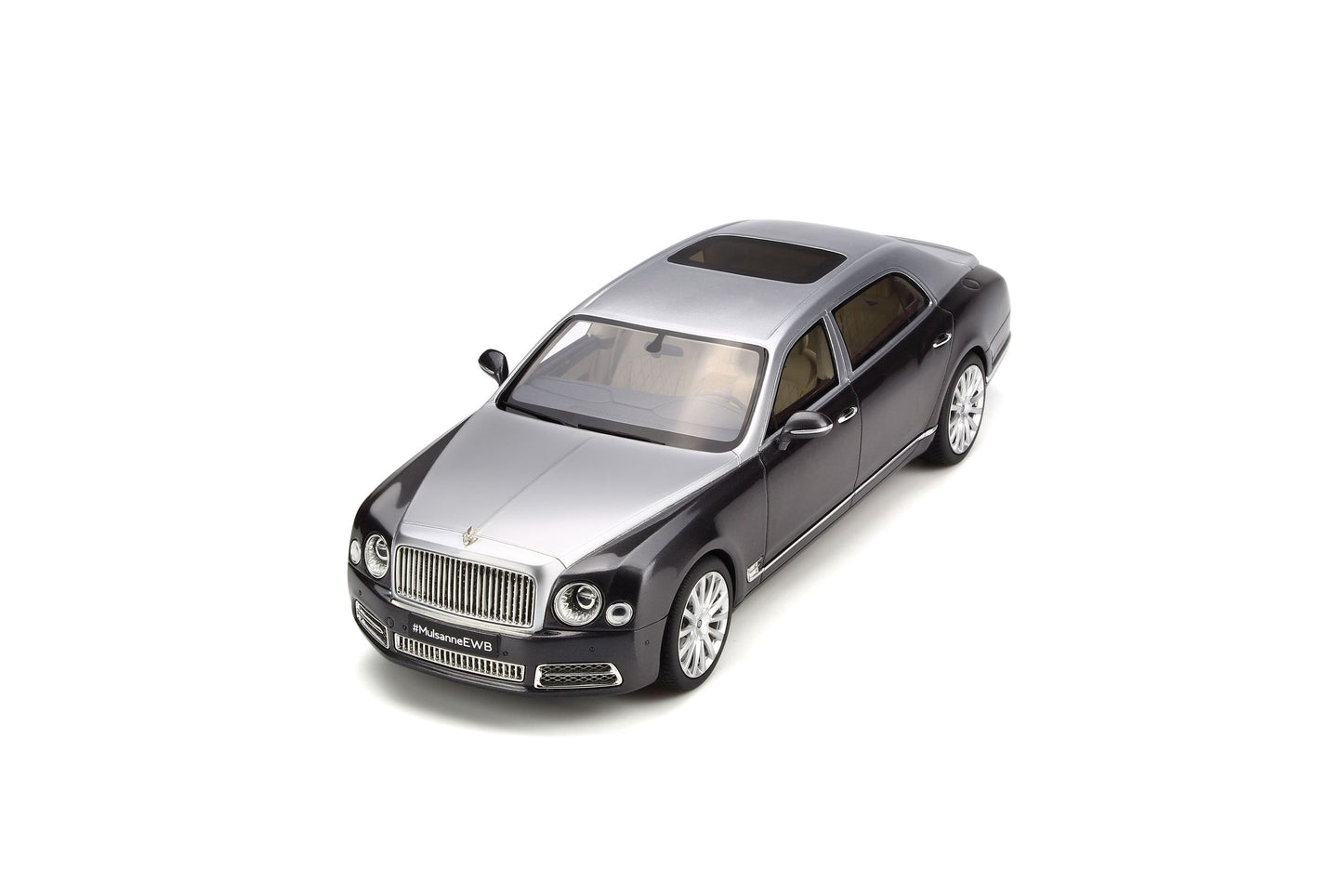 1:18 Bentley Mulsanne EWB - Resin Model - 2016 - Moon Bean/Tungsten - GT Spirit Models - GT148
