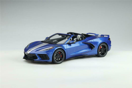 1:18 Chevrolet Corvette C8 Stingray Convertible - Resin Model - 2021 - Elkhart Blue - GT Spirit Models - US033