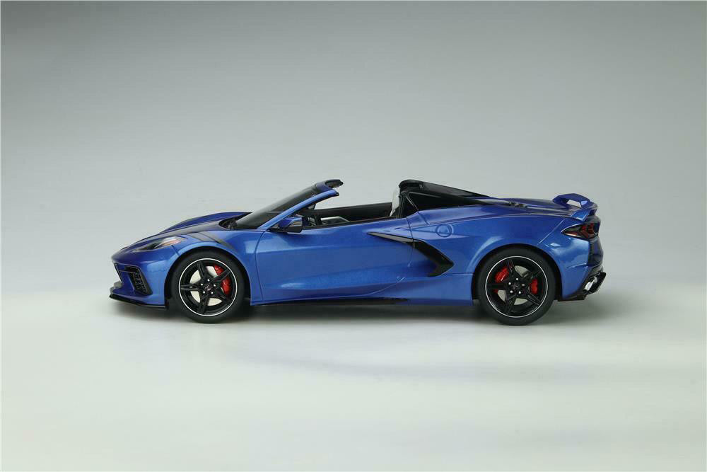 1:18 Chevrolet Corvette C8 Stingray Convertible - Resin Model - 2021 - Elkhart Blue - GT Spirit Models - US033