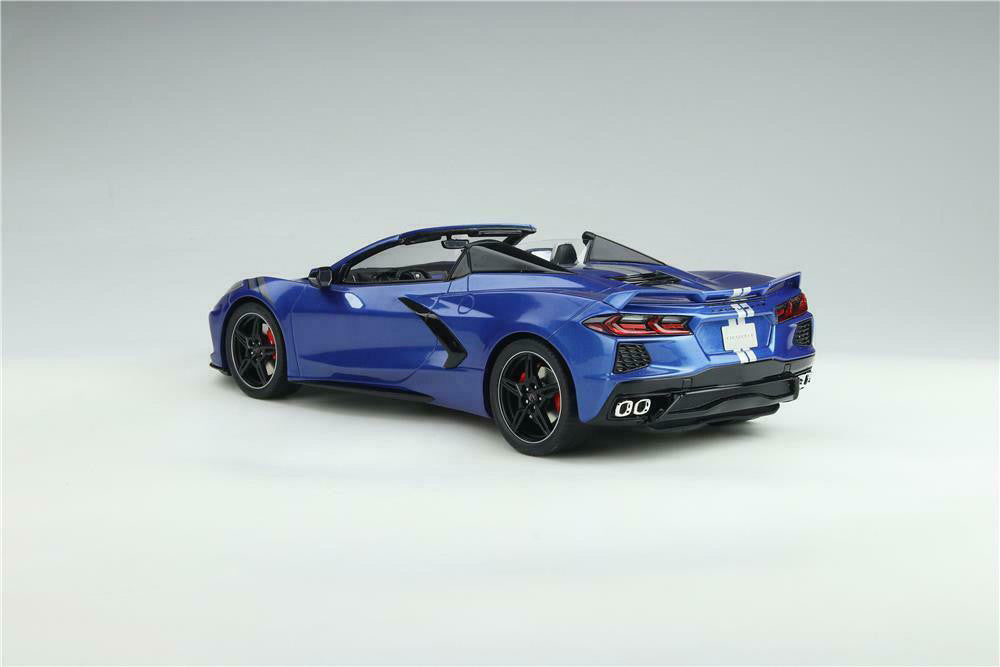 1:18 Chevrolet Corvette C8 Stingray Convertible - Resin Model - 2021 - Elkhart Blue - GT Spirit Models - US033