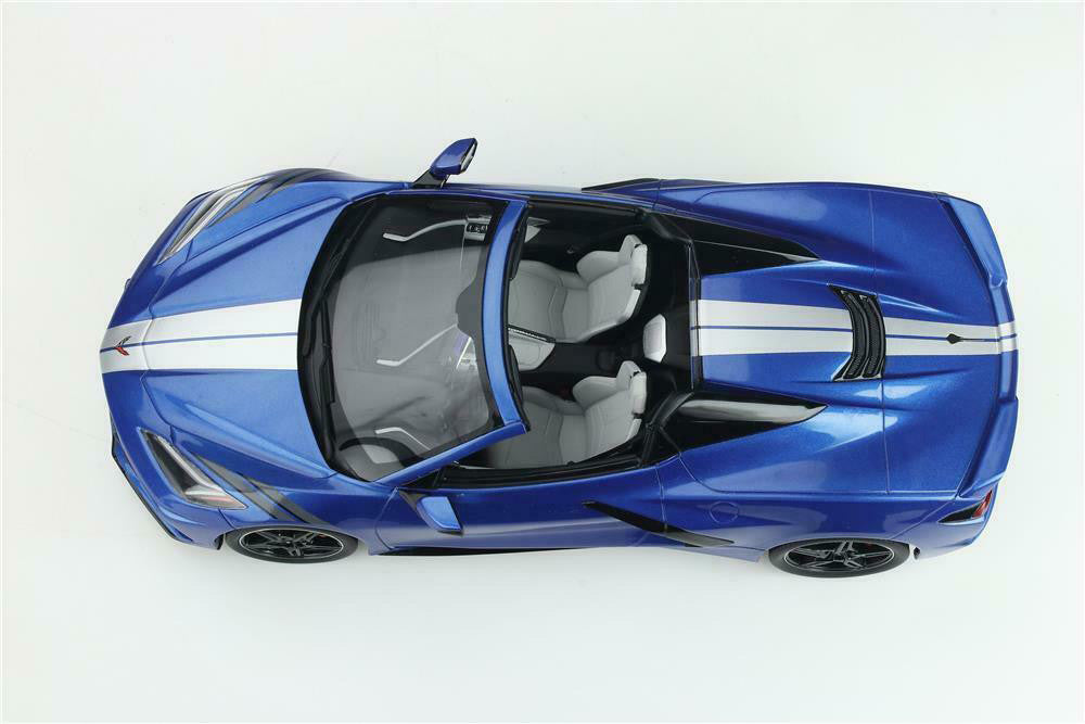 1:18 Chevrolet Corvette C8 Stingray Convertible - Resin Model - 2021 - Elkhart Blue - GT Spirit Models - US033